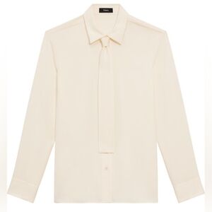 NWT Theory Necktie Ivory Blouse